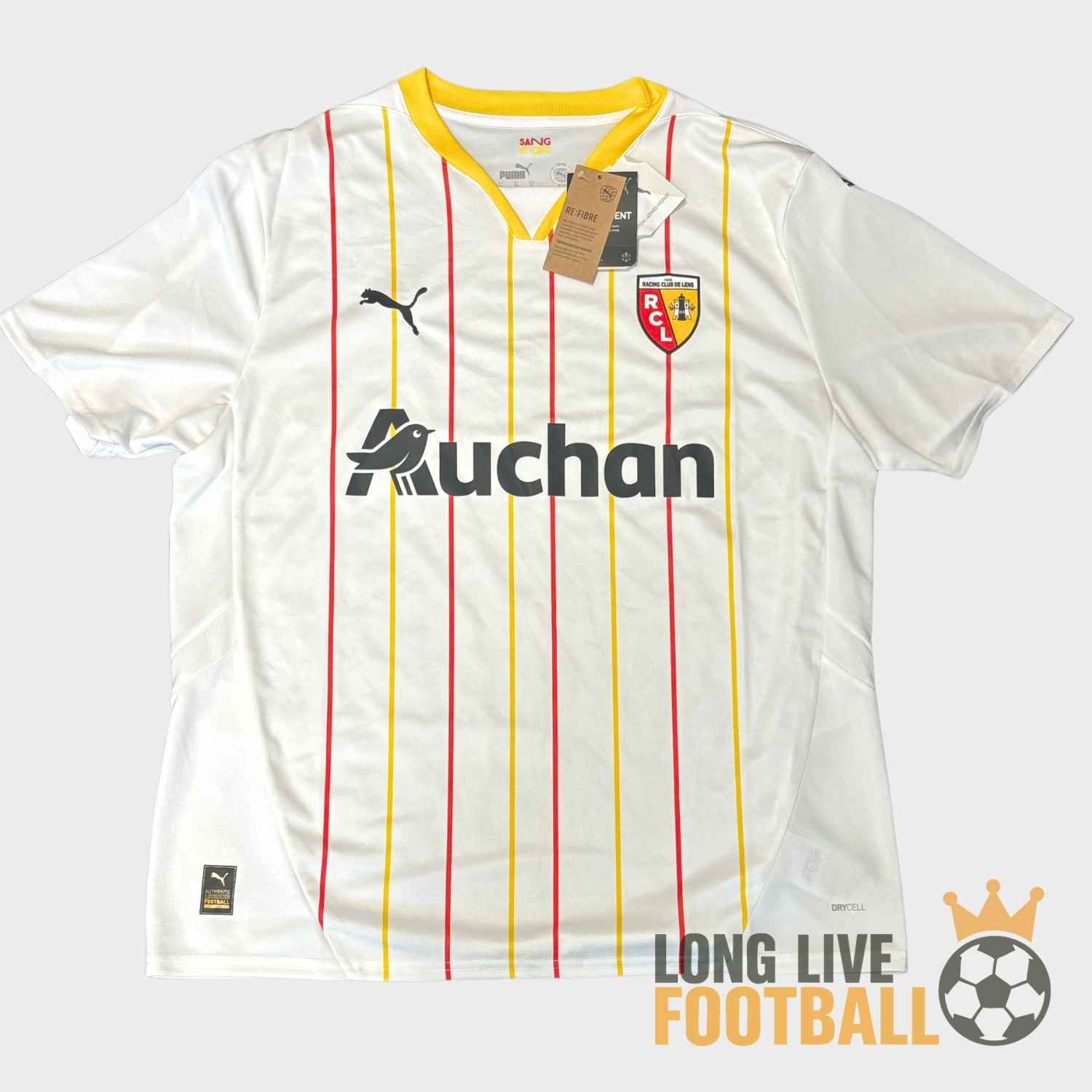 MAILLOT NEUF AVEC ÉTIQUETTE RC LENS 2024/2025 LONG LIVE FOOTBALL