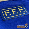 Broderie FFF sur le maillot vintage de la France 98