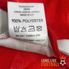 Étiquette intérieure "Made in UK" du maillot original Liverpool