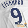 Flocage "Lisandro 9" sur le maillot de l’OL 2010/2011