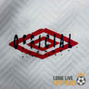 Logo légèrement usé sur le maillot Angleterre 98