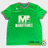 Maillot Saint-Étienne 1975-76 rétro avec sponsor Manufrance et logo Le Coq Sportif