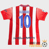 Dos du maillot Atlético Madrid 98-99 porté par Juninho, flocage officiel Reebok en bleu