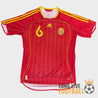 Maillot Espagne Coupe du Monde 2006 flocage Iniesta numéro 6 jaune sur fond rouge