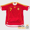 Maillot Espagne domicile 2006, Raúl numéro 7, rayures jaunes