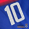 Flocage numéro 10 sur l’avant du maillot France Euro 2004