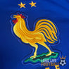 Détail du coq de la Fédération Française de Football brodé sur le maillot France 2024