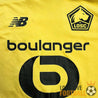 Face du maillot LOSC extérieur jaune 2019-2020 floqué Osimhen avec sponsor Boulanger
