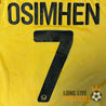 Dos du maillot LOSC extérieur jaune 2019-2020 floqué Osimhen
