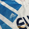Logo Adidas sur maillot vintage de l'Olympique de Marseille 1993/1994