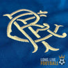 Blason brodé RFC (Rangers Football Club) sur le maillot domicile 2022-2023